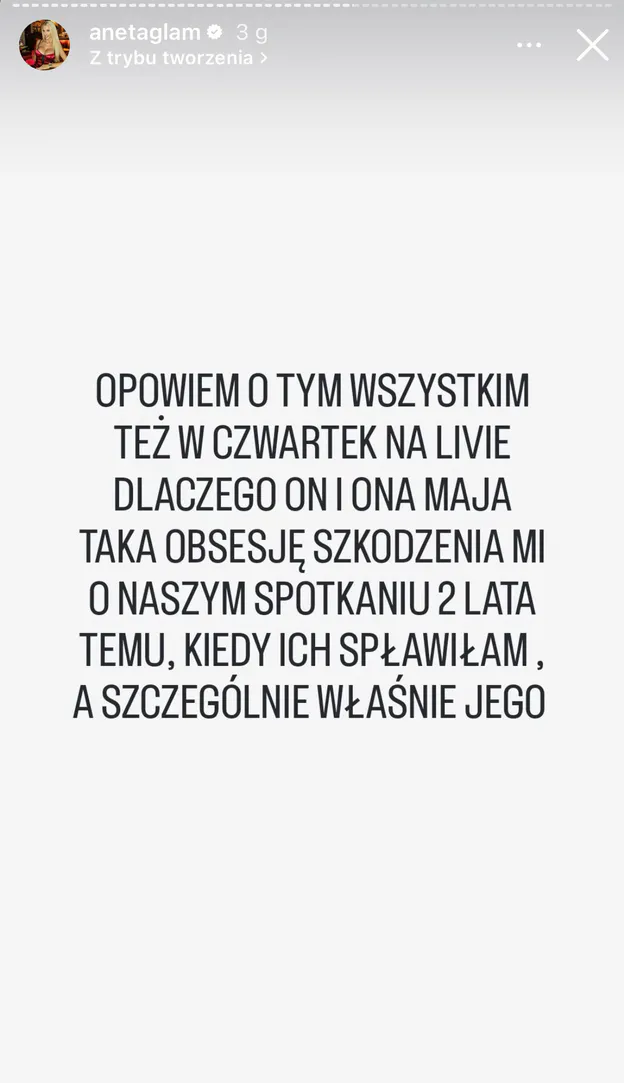 Aneta Glam twierdzi, że partner Caroline Derpienski próbował ją poderwać: "On ma obsesję. [...] Dwa lata temu go odtrąciłam!"
