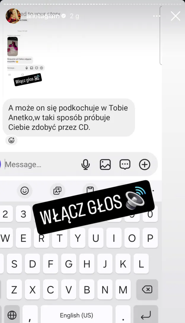 Aneta Glam twierdzi, że partner Caroline Derpienski próbował ją poderwać: "On ma obsesję. [...] Dwa lata temu go odtrąciłam!"